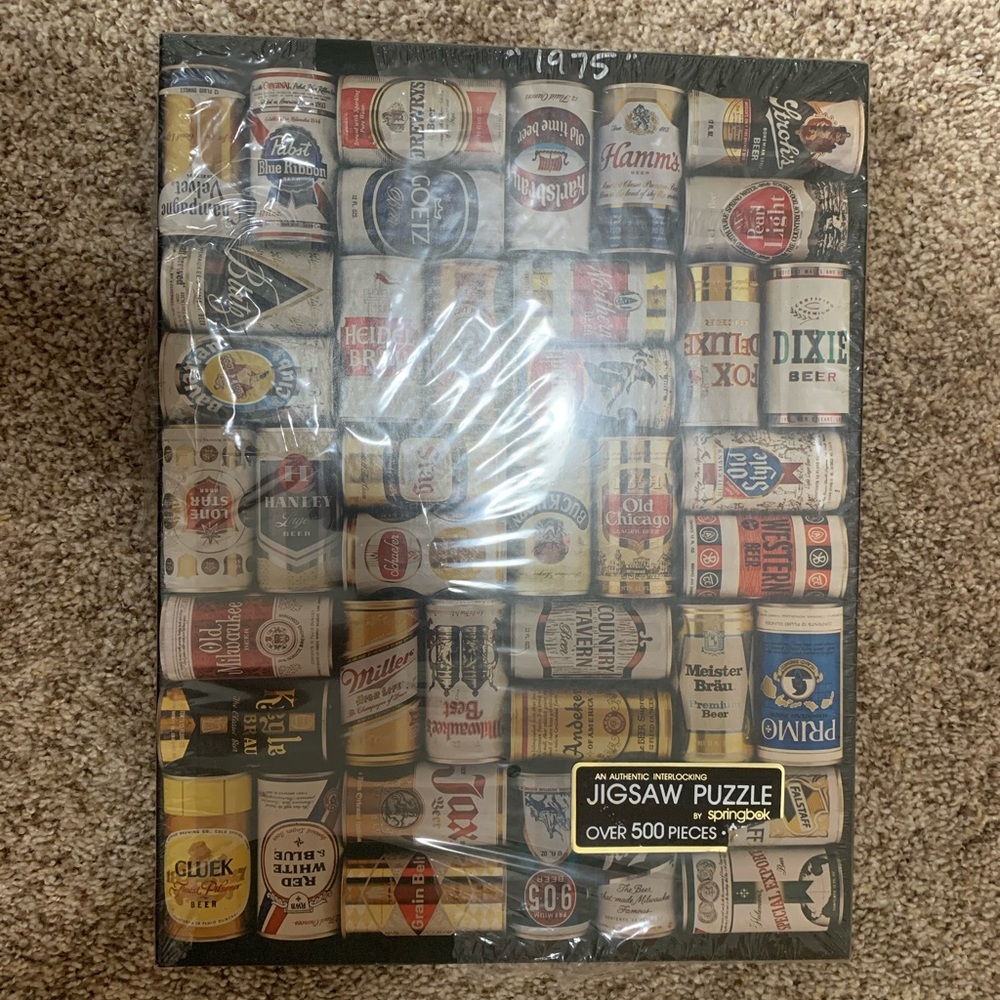 1975 Vintage Springbok Jigsaw Beer Cans Complete